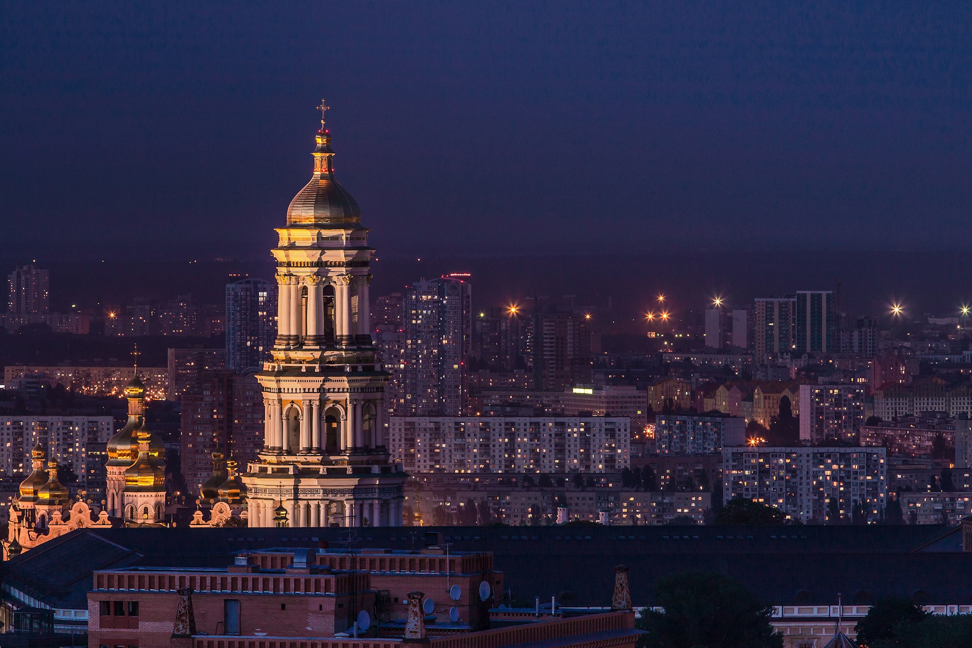 Kyiv Motherland Monument and Dnipro panorama